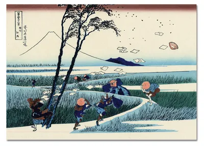 Image de Giallobus - Ejiri dans la province de Suruga - Hokusai - 140L x 100l cm - Tableau - Verre acrylique