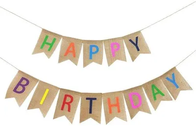 Produktbild von Verjaardagswimpel - Dekoratieset - Geschenk für Erwachsene und Kinder - Farbenfrohes Banner - Ideal für Geburtstage und Baby-Shower