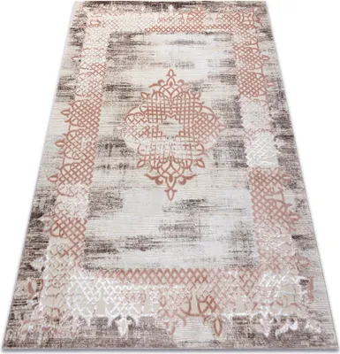 Produktbild von Teppich CORE W9797 Rahmen, Rosette - Struktur zwei Vliesebenen, beige / rosa beige 200x290 cm