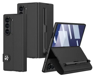 Produktbild von Für Samsung Galaxy Z Fold7 GKK Integrierte Flip Lederhülle Stifthalter Schwarz
