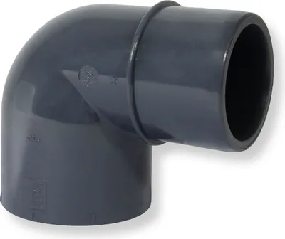 Produktbild von PVC-U Fitting Winkel 90° Reduzierung, Ø 50 mm Klebemuffe x Ø 50/40 mm Klebestutzen