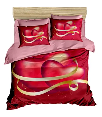 Obrázok produktu pre L'Essentiel Linge de Maison, 153, súprava prikrývok pre dve osoby, 100 % POLYESTER-MIKROSATIN, červená, 200 x 220 cm