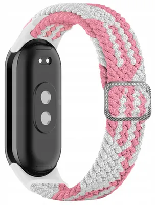 Zdjęcie produktu dla Pasek ChronSmarta do smartband'a Xiaomi Mi Band 8 / 9 / 10 (Różowo-biały)