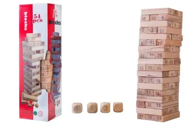 Obrázek produktu pro NORIMPEX Dřevěná věž s čísly Zručnostní hra