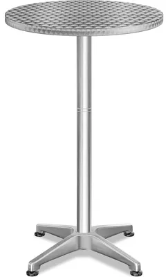 Zdjęcie produktu dla Stół barowy aluminiowy, składany, regulowany na wysokość, na imprezy, blat 60 cm