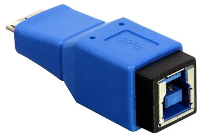 Produktbild von Lindy 71278, microUSB B, USB B, Blau