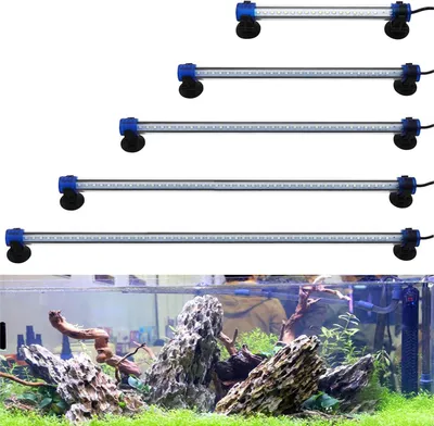 Immagine prodotto di Lampada LED per acquario - Illuminazione per vasche - Illuminazione d'atmosfera - Design impermeabile - Adatta per vasche da 20-60 cm - Luce blu
