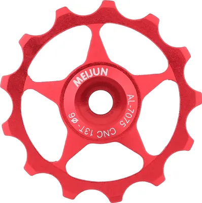 Produktbild von Aluminium -Straßenfahrradscheibe Jockey Wheel Bering Mailleur Bike Guide Roller (rot, 13t)