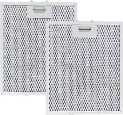 Productafbeelding van Metalen vetfilter 260 x 320 x 9 mm, 2 stuks, 5 lagen aluminium, zilver voor keuken