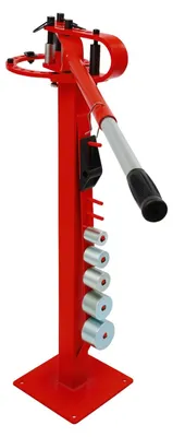 Image de Cintreuse de tubes - Cintreuse manuelle - Àmanuelle - Pour tubes en acier, cuivre et aluminium - Angle de cintrage 0–200° - Tige en acier - Rouge
