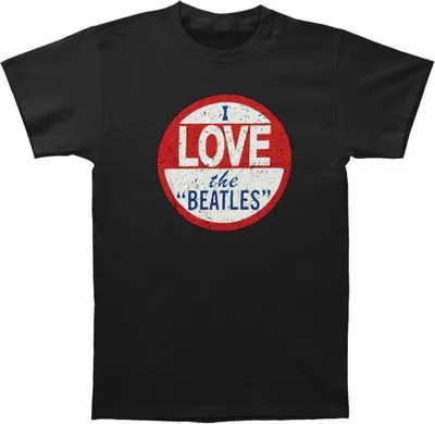 Produktbild von The Beatles - "I Love" T-Shirt für Herren/Damen Uni RO1645 (M) (Schwarz)