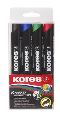 Image de Kores Permanent-Marker "K MARKER", Rundspitze, 4er Etui