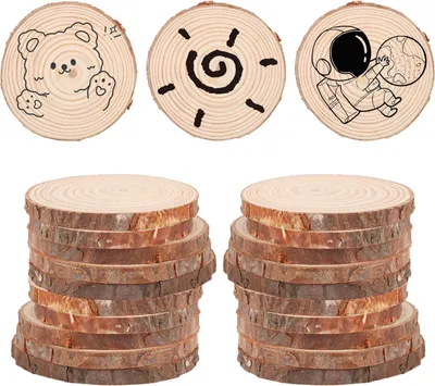 Produktbild von Kreatives Set von 100 Holzscheiben für verschiedene DIY-Projekte und Dekorationen