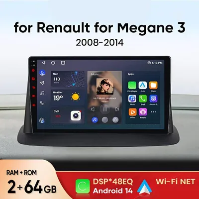 Obrázok produktu pre Autorádio pre Renault Megane 3 – Multimediálny prehrávač s 9-palcovým IPS displejom a navigáciou