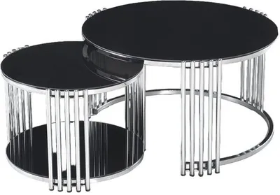 Productafbeelding van Couchtisch Schwarz Luxus Design Elegantes Möbel Wohnzimmer Couchtische Rund