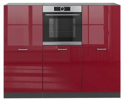 Obrázek produktu pro Kuchyňský blok Vicco R-Line Červená/antracitová s vysokým leskem 180 cm bez pracovní desky, Model 37636