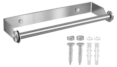 Wand-Küchenrollenhalter 28 cm Edelstahl silber