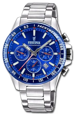 Imagen del producto de Reloj de pulsera para hombre, acero inoxidable plateado, Festina Timeless Chronograph, modelo D3UF20560/3