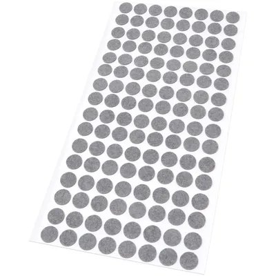 Produktbild von Adsamm® | 128 x Filzgleiter | Ø 12 mm | Grau | rund | 1.5 mm dünne selbstklebende Filz-Möbelgleiter in