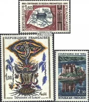 Produktbild von Briefmarken Frankreich 1966 Mi 1563,1564,1565 (kompl.Ausg.) gestempelt Rohrpost