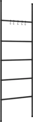 Produktbild von Handtuchhalter-Leiter mit 5 Ebenen Schwarz 58x175 cm Eisen