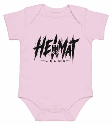 Produktbild von Heimat Liebe Deutschland Bundesadler Wappen Patriot Sarkasmus Flagge Baby Body, Pink, 0/3