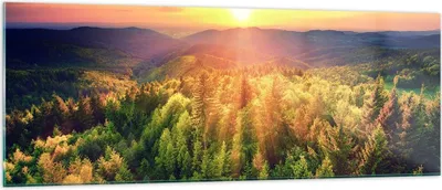 Produktbild von Bilder auf glas - Berge Natur - 140x50cm - Glasbilder - Wandbilder - Bilder - Kunstdruck - zum Aufhängen bereit - Wanddekoration aus Glas - Glas Bilder - Wandbild auf Glas - Einteilig - GAB140x50-3697