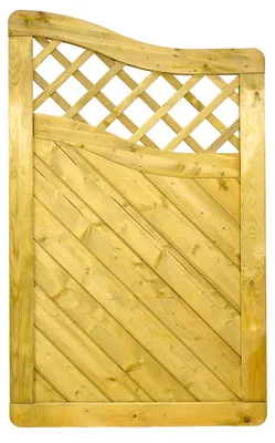 Produktbild von Ligna Gard Sichtschutzzaun Bern Pro mit Bogen mit Rankgitter 90x150/135 cm Holzzaun Fichte Kesseldruckimprägniert stabiler Rahmen 44x88 mm