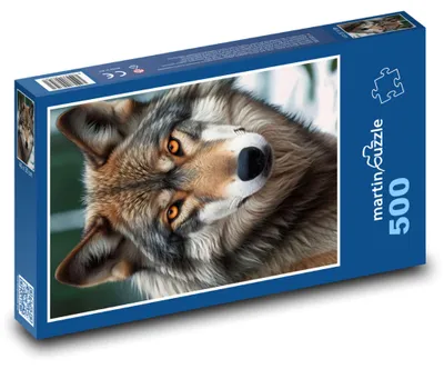 Zdjęcie produktu dla Puzzle 500 Wilk - Drapieżnik Psowaty - martinpuzzle