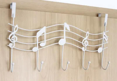 Produktbild von DanDiBo wieszak na drzwi Melody 131019 biały wieszak na drzwi 42 cm wieszak na płaszcze wieszak na ubrania haczyk