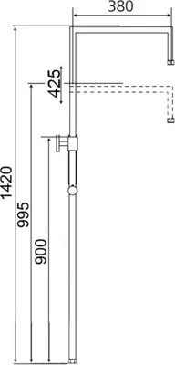 Produktbild von Beitz & Walz Aqvadesign Standbrause 90°x90°/ohne alles/ chrom