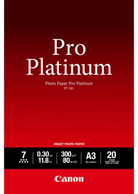 Image de Canon PT-101 A 3, 20 feuilles Photo Paper Pro Platinum 300 g