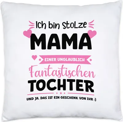 Produktbild von Ich bin stolze Mama Kissen Inkl Füllung Muttertag Geschenk Tochter Mutter Geburtstag
