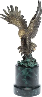 Produktbild von Bronzeskulptur Adler Greifvogel Bronze Figur Skulptur 48cm im Antik-Stil