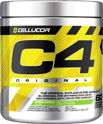 Obrázok produktu pre Cellucor C4 Original 390-414 g zelené jablko / Predtréningové stimulanty / Výborná predtréningovka s vylepšeným zložením