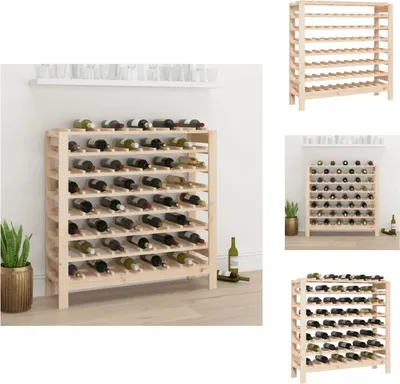 Produktbild von vidaXL Weinregal 109,5x30x107,5 cm Massivholz Kiefer - Weinregale