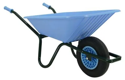 Productafbeelding van Fort Tuinkruiwagen 515-90 met kunststof bak 90 liter en 2Ply wiel Babyblauw