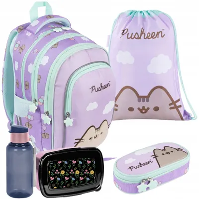Produktbild von Schulrucksack Set PUSHEEN lila– 5-teilig – St. Majewski