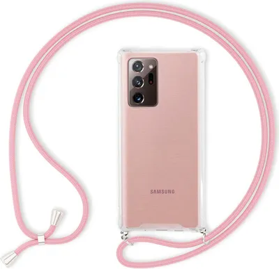 Produktbild von NALIA Handy Hülle mit Kette für Samsung Galaxy Note 20 Ultra, Kordel Phone Cover Pink