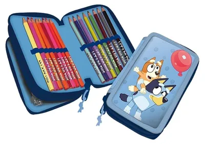 Obrázok produktu pre Piórnik 2-komorowy z wyposażeniem Bluey 48208516