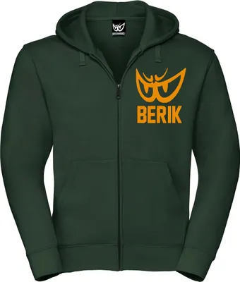 Image de Sweat à capuche zippé Berik Classic Z, vert/orange, S