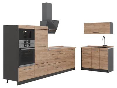 Imagen del producto de Cocina Vicco Fame-Line Roble dorado/Antracita 380 cm, ET Roble, Model 64061