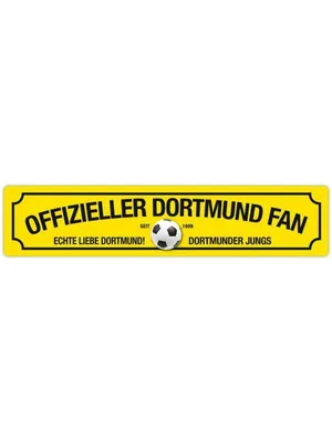 Produktbild von Dortmund Fan, Straßenschild aus Blech 46x10 cm, STR260