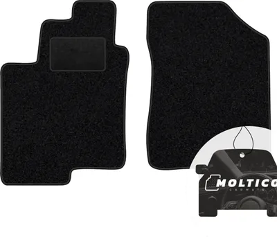 Produktbild von moto-MOLTICO Vorne Fußmatten Auto Velours Autoteppiche Schwarz Automatten Set 2-teilig passend für Hyundai Sonata 2005-2011