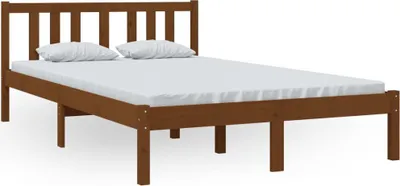 Produktbild von vidaXL Massivholzbett Honigbraun 120x200 cm