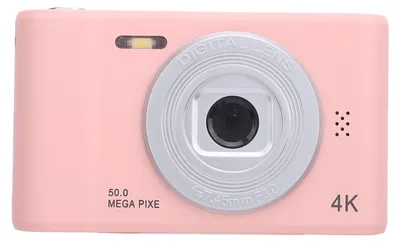 Obrázek produktu pro Digitální fotoaparát s rozlišením 4K a 50 MP, 2,4palcovým barevným displejem, 8násobným zoomem, stabilizací obrazu a vestavěným mikrofonem – kompaktní fotoaparát pro fotografování a natáčení videa, 64 GB
