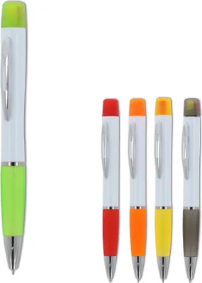 Produktbild von 5x Kugelschreiber / mit dreifarbigen Textmarker / 5 Farben
