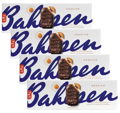 Image de Bahlsen Messino fourré à l'orange et au chocolat noir 125g, paquet de 4