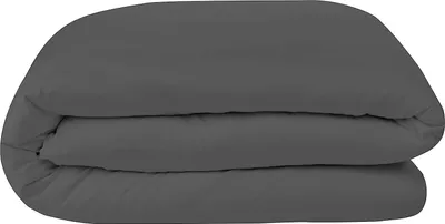Produktbild von Livessa Bettwäsche 135x200 Baumwolle 4-teilig, 2x Bettbezug - 2x Kissenbezug 40x80 cm, Anthrazit