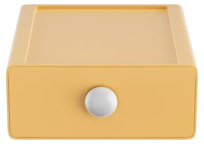 Immagine prodotto di Contenitore multifunzionale per scrivania, ideale per cassetti, salvaspazio, grande capacità, organizer per scrivania per casa e ufficio, colore giallo
